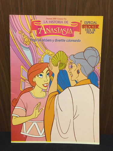 Librito Princesa Anastasia Disney Fox 1997 Stickers Y Pintar
