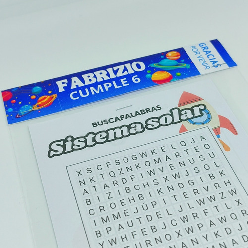30 Blocks Sopas De Letras Souvenir Cumple Sistema Solar