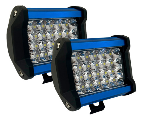 Par Faros 24 Led Dually Fijo Y Estrobo Carcasa De Color