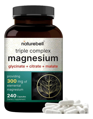Triple Complejo Magnesio Apoyo Huesos Corazón Músculos 240 Sabor Sin Sabor