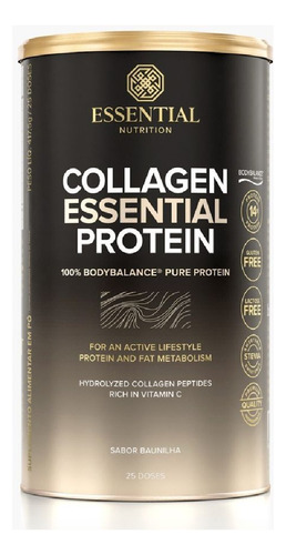 Collagen Essential Protein Baunilha 417,5g Com 25 Doses
