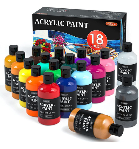 Pintura Acrílica, Juego De Botellas De Pintura Acríli...