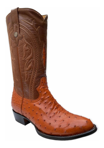 Bota Montana Original Vaquera Piel Avestruz De Primera 109
