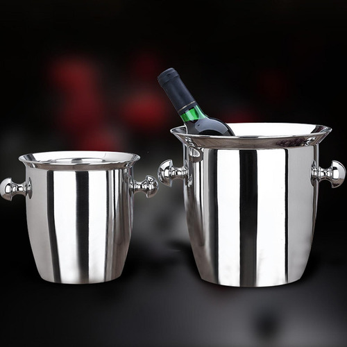 Cubo De Hielo De Acero Inoxidable Con Mango Duradero Para 5l