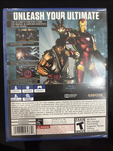 Ultimate Marvel Vs Capcom 3 Ps4, De Gamestop, Sellado (Usado)