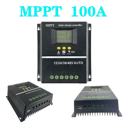 Y Controlador De Carga Solar 100a Mppt, Regulador, Entrada