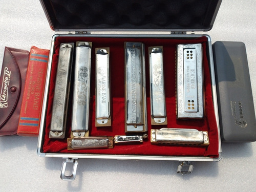 Armonicas Hohner Usadas Coleccion De 7hohner Y 2 Otra Marca. (Usado)
