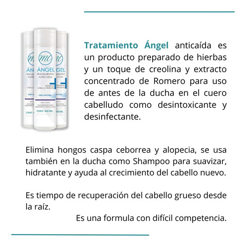 Tratamiento Angel Para Caída De Cabello, Caspa, Alopecia