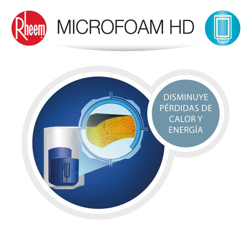 Termo Eléctrico Digital Rheem 100 Litros Mural Color Blanco