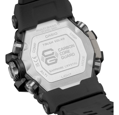 Reloj Casio G-shock Mudmaster GWG-2000CR-1ADR, correa negra, bisel negro, fondo gris