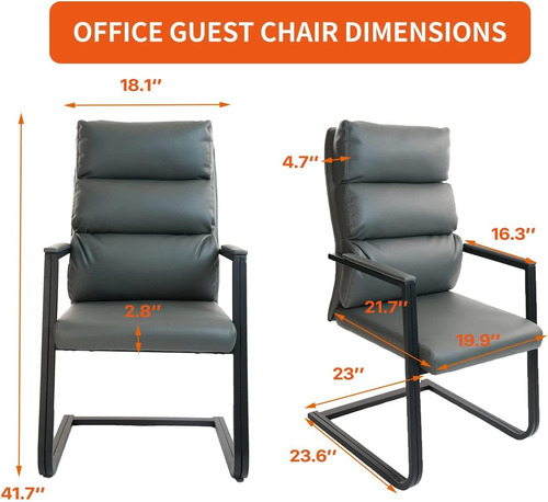Silla De Oficina De Cuero Invitados, Sillas De Recepciã...