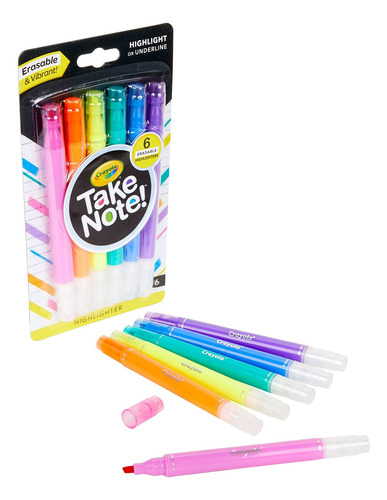 Rotuladores Borrables Crayola Take Note, Útiles Escolares