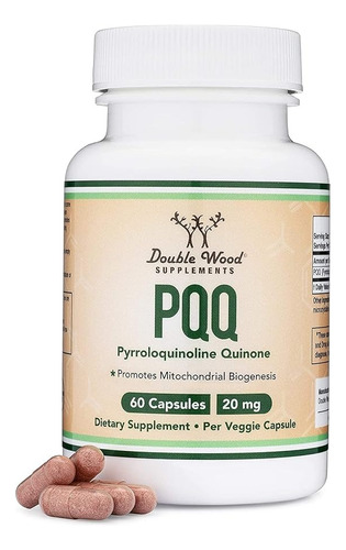 Double Wood Pqq Pirroloquinolina Quinona 20 Mg 60 Cáps