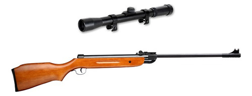 Rifle Aire Comprimido Caza Con Mira 4x20 Hunter 