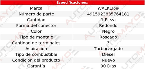 Un Bulbo Presión Aceite Walker Savana 3500 4 Cil 2.8l 17-19