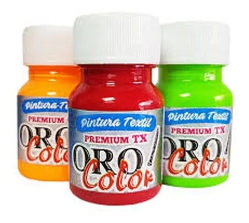 Imagen 1 de 2 de Pintura Para Tela Oro Color Premium Tx Promo X2