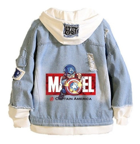 Chaqueta Vaquera Resident Evil Marvel Iron Impresión