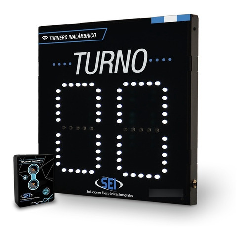 Turnero Led Inalámbrico Sei 2 Dígitos 13cm