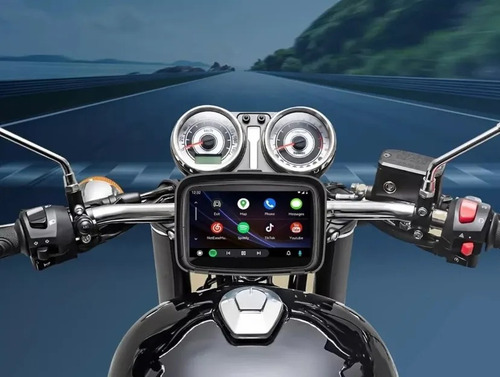 Navegador Gps Motos Carplay Android Auto Honda Bmw Triumph Preto América Do Sul