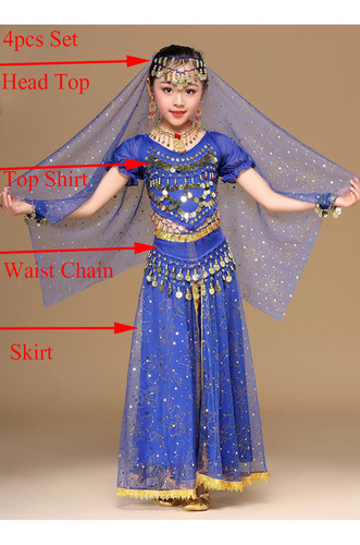 Conjunto De Disfraz De Baile Del Vientre Para Niñas De Bolly