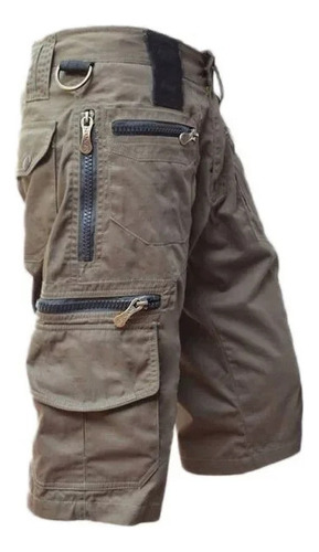 Pantalones Cortos Tipo Cargo De Holgado Algodón Para Hombre