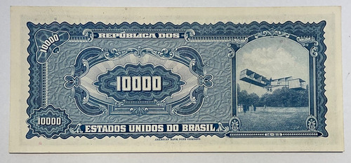 10000 Cruzeiros C/carimbo - 1966 - C-124 - F E Escassa (Usado)