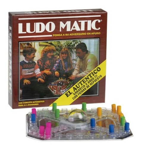 Ludo Matic Con Cubilete Automático Juego De Mesa Habano