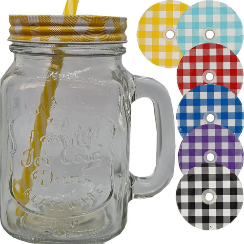 Imagem 1 de 7 de 1 Caneca E 1 Tampas Copo Caneca Ball Mason Jar Sweet Amado