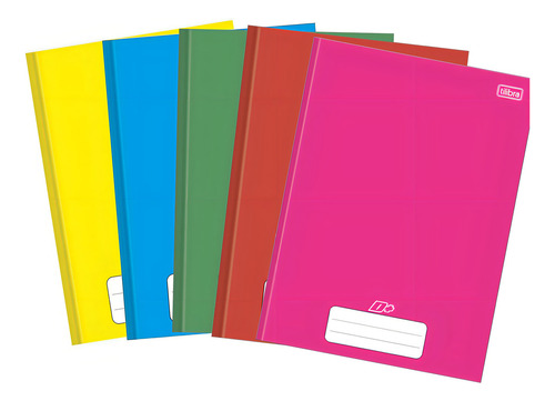 Caderno ¼ C/dura Costurado Liso 96fl Peq Pacote C/5 -tilibra