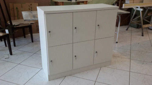 Guarda Volume Locker Em Madeira 6 Portas Mdf 15 Mm
