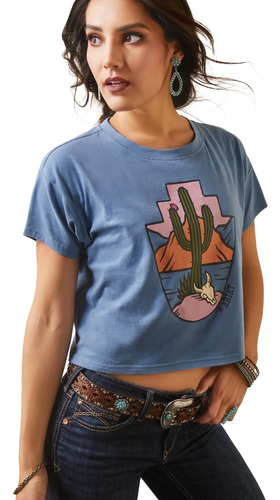 Playera Ariat Para Dama Blue 3658