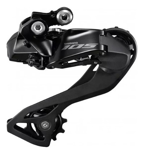 Perna de engrenagem Shimano 105 Rd-R7150 12v Di2 - Cor eletrônica, preta, capa longa