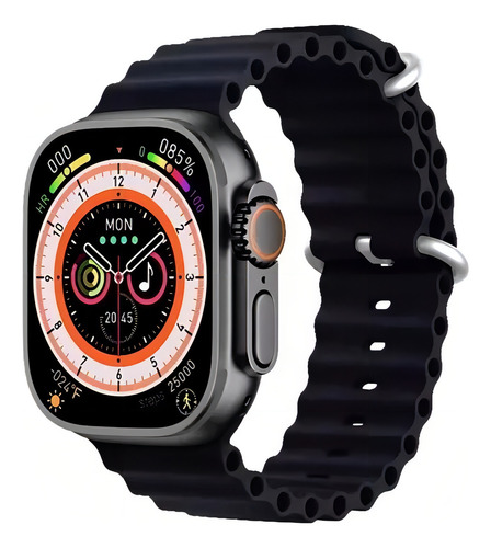 Funda para reloj inteligente Smartwatch T800 Ultra Bluetooth, color: blanco, color de la correa: naranja oscuro