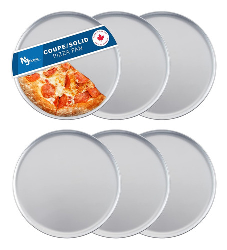 Molde Pizza De 12 Pulgadas, 6 Bandejas Hornear Coupé D...