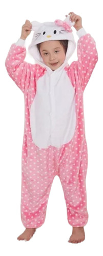 Pijama Mameluco Kigurumi Disfraz De Niña Hello Kitty Cosplay