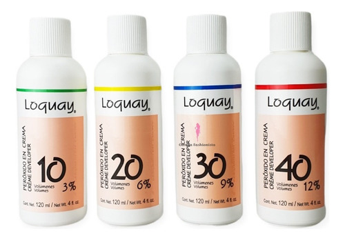 Peróxido En Crema 10 / 20 / 30 / 40 Volúmenes 120 Ml Loquay Tono VOLUMEN 20