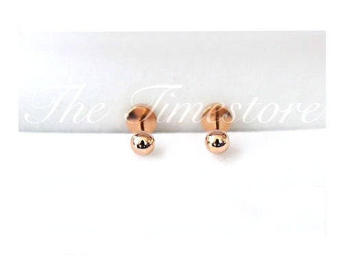Par Aros Abridores Oro 18k Bolita Nº 3 (3,5mm) Con Estuche