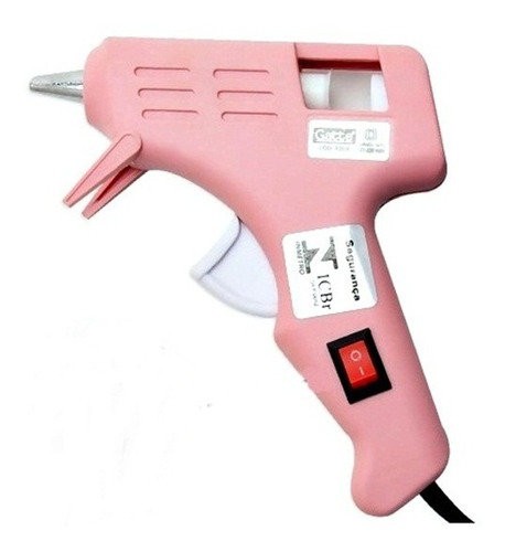 Pistola Cola Quente 10w Gatte Rosa Profissional