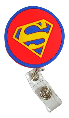 Yoyo Retráctil Porta Credencial Modelo Superman Rojo