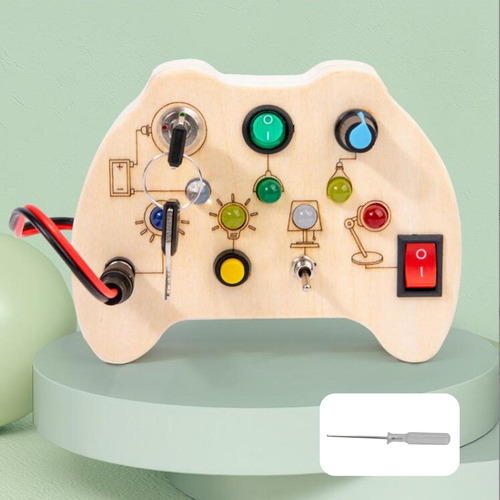 Placa Ocupada Para Crianças Pequenas Com Luz E Botões Para