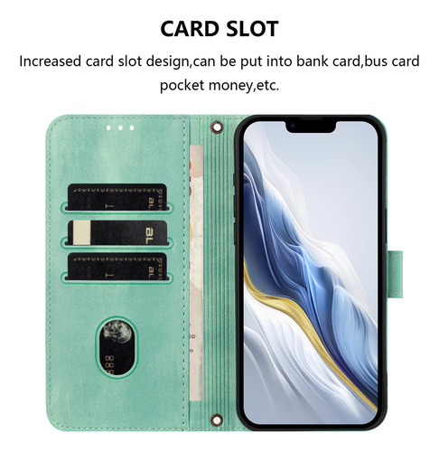 Funda De Piel Tipo Cartera Con Ranura Para Teléfono Zte Blade A52