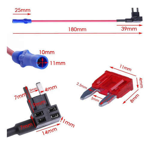 6 X 2pcs Circuito Fusible Tap Ats Atm Enchufe De Bajo \