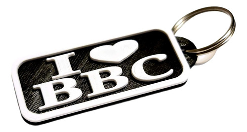 I Love Bbc Llavero Adulto Humor Negro Duro Plástico Resisten