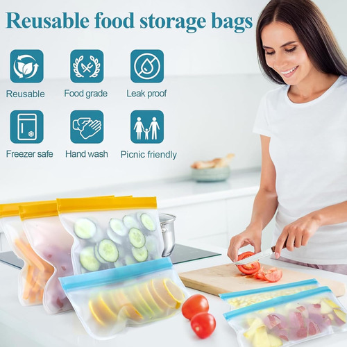 Bolsas De Almacenamiento Reutilizablespaquete De 10 Bolsa