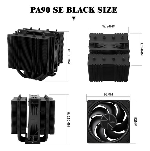 Termalright Assassin 90 Se Black Cpu Enfriador De Aire, Refr