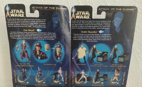 Star Wars 3.75 Anakin Skywalker & Zam Wesell At Of T Clones. (Usado)