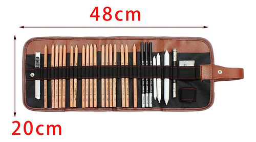. Kits De Lápis De Desenho Para Adultos Conjunto De 29 Peças