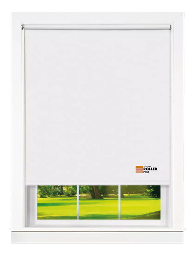 Cortina Roller Blackout 154x260 Cm Blanco - Roller Pro Black Out 100% Bloqueante Solar, Tela Pvc Resistente, Aislante Termico Y Acustico, Soportes Metalicos, 154 Ancho X 260 Alto