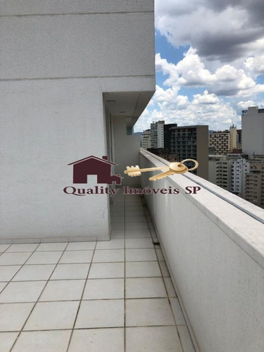 Imagem 5 de 15 de Cobertura ,1 Dormitório,cobertura Especial,com A Melhor Vista Da Republica. - Qy4095