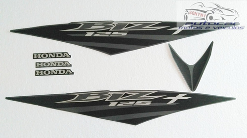 Kit Jogo Faixa Adesiva Honda Biz + 2008 Cinza